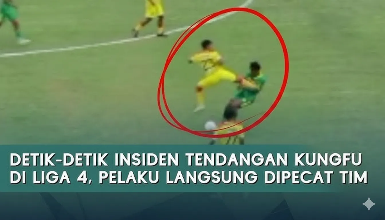 Insiden Tendangan Kungfu di Liga 4 Jatim